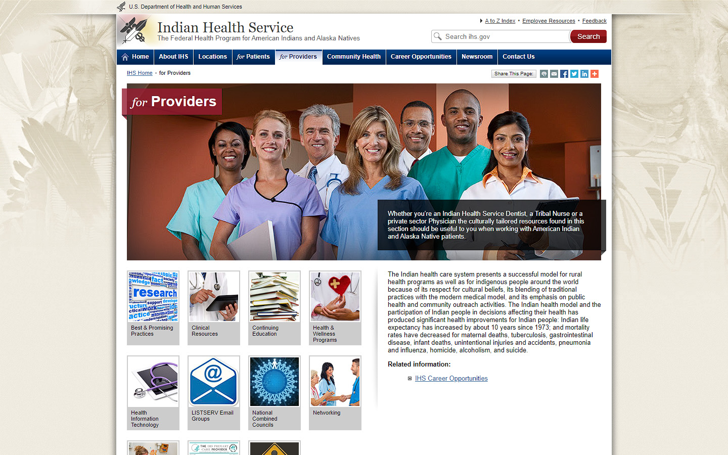 ihs.gov providers page